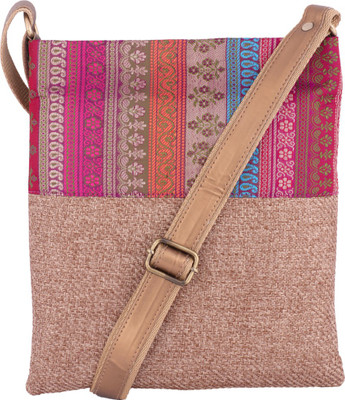 

Sunbeams Girls Casual Gold Jute Sling Bag