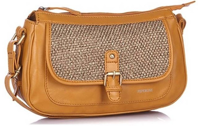 

Peperone Women Casual Yellow PU Sling Bag