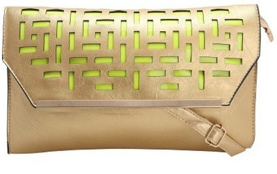 

Liza Women Casual Gold PU Sling Bag