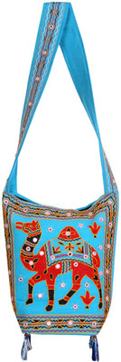 

Rajrang Women Casual Multicolor Cotton Sling Bag