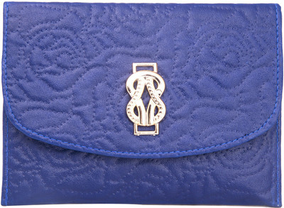 Skyways Women Evening/Party Blue Leatherette Sling Bag