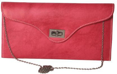 

Kuero Women Evening/Party Pink Leatherette Sling Bag