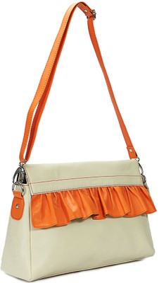 

Borsavela Women Casual White Genuine Leather Sling Bag