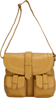 

Starz Women Casual Khaki PU Sling Bag