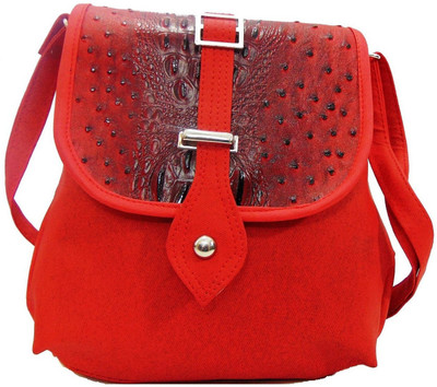 

Estoss Women Casual Red PU Sling Bag