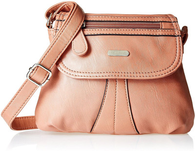 

Lavie Women Casual Pink Leatherette Sling Bag