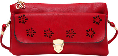 

Hawai Women Evening/Party Red PU Sling Bag
