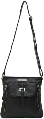 

Lino Perros Women Casual Black PU Sling Bag