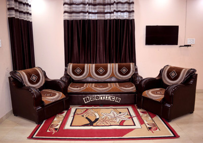

Azotica Velvet Sofa Cover(Brown Pack of 6)