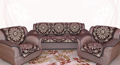 

MHF Velvet Sofa Cover(As Shown In Picture Multicolor Pack of 6), Brown