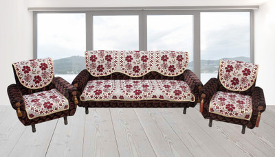 

Furnishing Zone Jacquard Sofa Cover(Red Pack of 6)