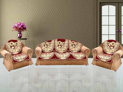 

The Intellect Bazaar Velvet Sofa Cover(Maroon Pack of 6)