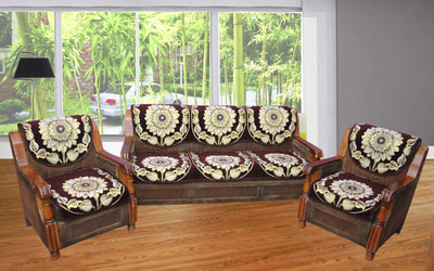 

Vibha Creations Polycotton Sofa Cover(Brown Pack of 10)
