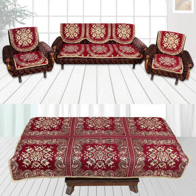 

Furnishing Zone Velvet Sofa Cover(Maroon Pack of 7)