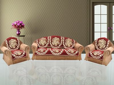 

The Intellect Bazaar Velvet Sofa Cover(Red Pack of 6)