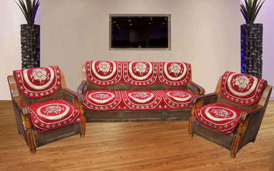 

Ridhima Creations Cotton Sofa Cover(Red Pack of 6)