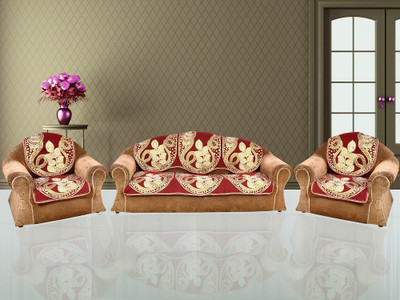 

The Intellect Bazaar Velvet Sofa Cover(red Pack of 6)
