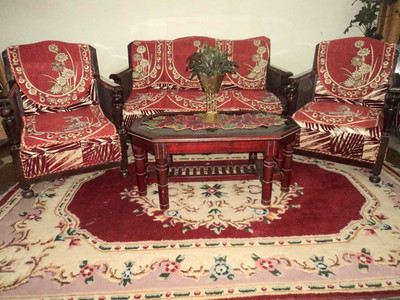

Amita Home Furnishing Velvet Sofa Cover(Red Pack of 6)
