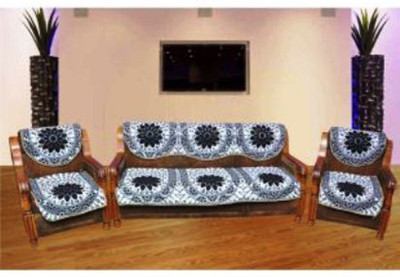 

Creative Homes Polycotton Sofa Cover(Black and White Pack of 6)