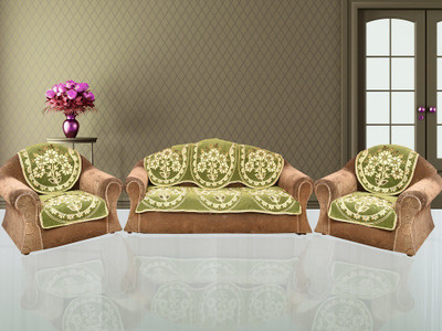 

The Intellect Bazaar Velvet Sofa Cover(Green Pack of 6)