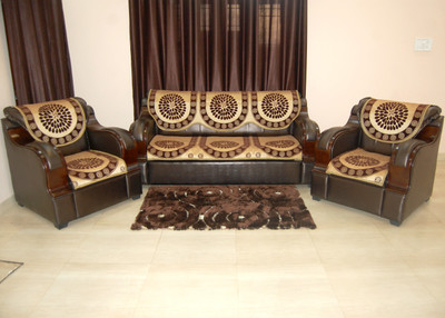 

Balaji Velvet Sofa Cover(Brown Pack of 6)