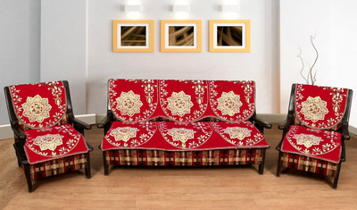 

Creative Homes Polycotton Sofa Cover(Maroon Pack of 6)