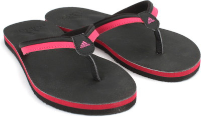 

ADIDAS Women Slippers, Black/bripnk/white