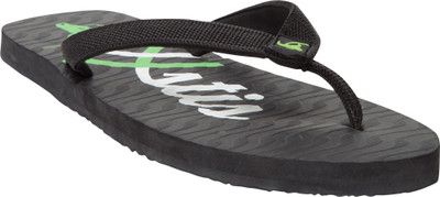 

Xystis Flip Flops, Black and green