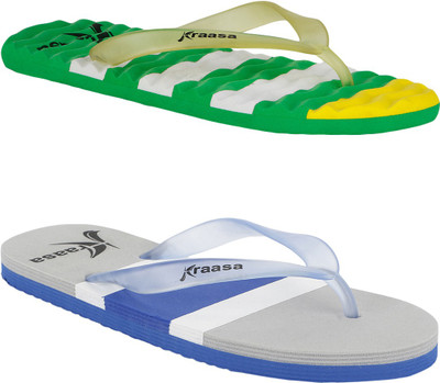

Kraasa Flip Flops, Green::grey