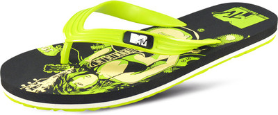 

MTV Flip Flops, Lime green and black