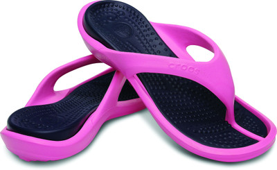 

Crocs Flip Flops, Pink lemonade/navy