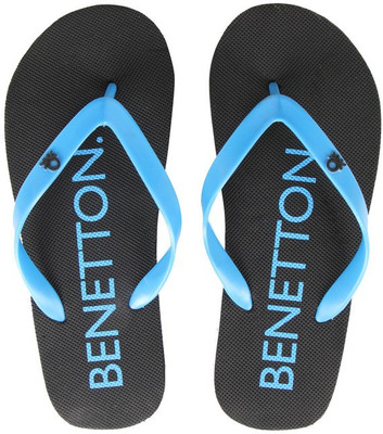 

United Colors of Benetton Flip Flops, Black::aqua
