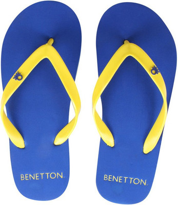 

United Colors of Benetton Flip Flops, Royal::yellow