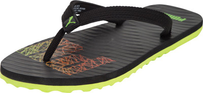 

Puma Flip Flops, Black and green gecko