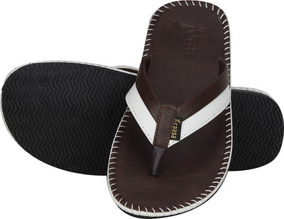 Kraasa Flip Flops, Brown::white