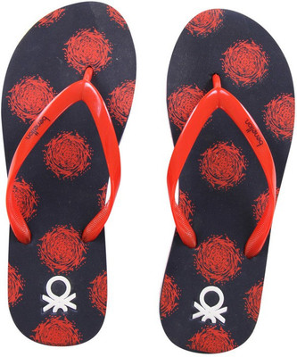 

United Colors of Benetton Flip Flops, Navy::red