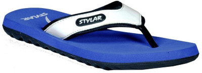 

Stylar White And R. Blue Ronaldo Flip Flops, Navy::grey