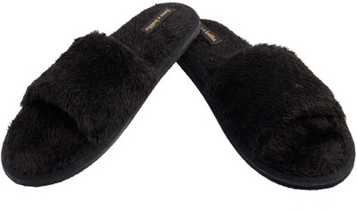 

Futro z krolika Slippers, Black
