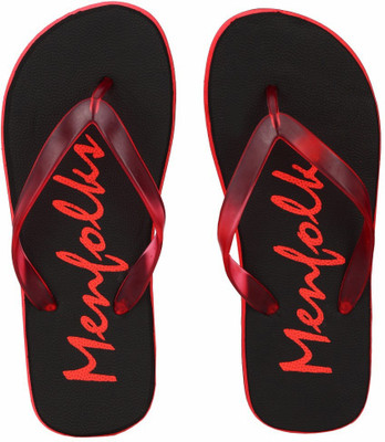 

Menfolks Flip Flops, Red::black