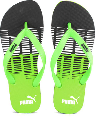 

Puma Sam DP Flip Flops, Black-jasmine green-white