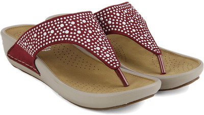 

Pavers England Women BURGUNDY Flats