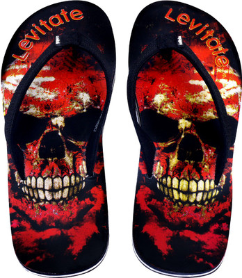 

Levitate Ameriacn Skull Flip Flops, Red black
