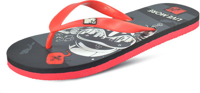 

MTV Flip Flops, Red and grey
