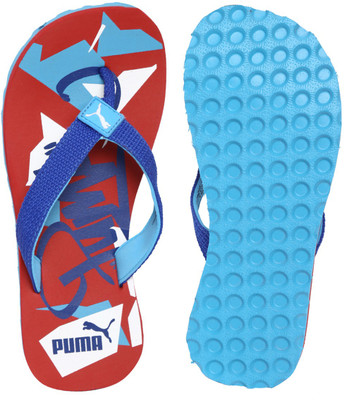 

Puma Boys & Girls Slipper Flip Flop, Highriskred-surftheweb-blueatoll-white