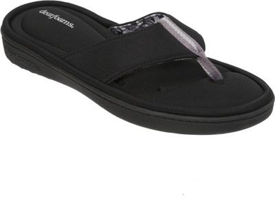 

Dearfoams Flip Flops, Black