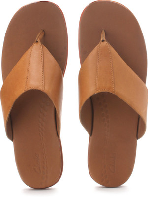 

Clarks Valor Beach Slippers, Tan leather