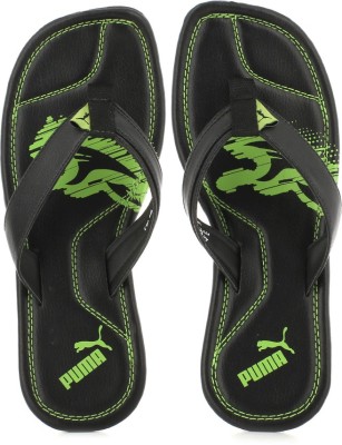 

Puma Maze DP Flip Flops, Black;macaw green