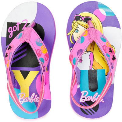

Barbie Girls Slipper Flip Flop(White, White/pink