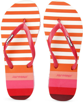

Sole Threads Women Flip Flops, Orange;white