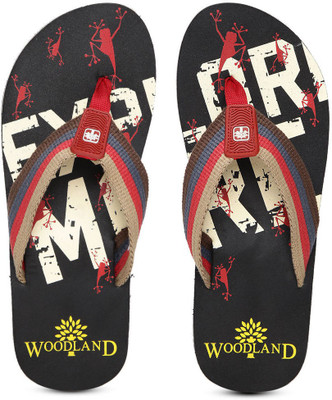 

Woodland Flip Flops, Black/beige